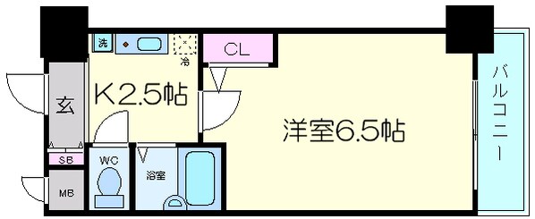 エスリード梅田東の物件間取画像